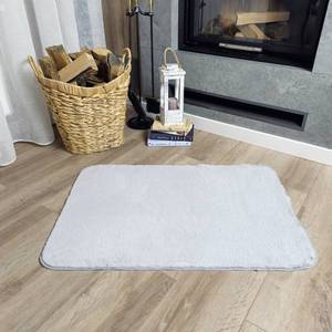 Alfombra de Piel Sintética de Felpa Gris Moonbeam, Antideslizante, Suave, 60x50 cm - Product Image 4