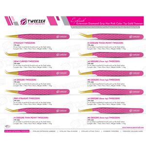 Fiber Tip Lash <b>Tweezer</b> 12cm Stainless Steel Eyelash Extension Tool Anti-Slip Grip Fine Curved Tip for Classic & Volume Lashing - Product Image 6