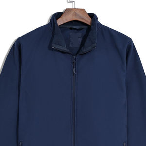 Personnalisable marine solide tissé toile fermeture à glissière hiver extérieur à capuche doudoune respirant coupe-vent Anti-UV confortable - Product Image 2