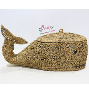 Meilleure vente paniers en rotin tissé naturel jacinthe d'eau panier de rangement forme animale maison blanchisserie cuisine salon décoration - Product Image 6