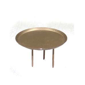 Soporte de pilar de vela de hierro decorativo de mesa con soporte Soporte de vela de color gris Hecho a mano Personalizado a granel - Product Image 2