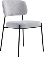 Lot de 2 chaises de salle à manger modernes rembourrées, chaises d'appoint pour la cuisine, la chambre à coucher ou la chambre