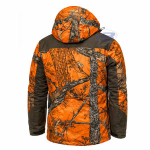Veste de chasse orange pour l'extérieur, vestes de chasse unisexes, respirantes, imperméables, coupe-vent, camouflage, manteau d'hiver, capuche, logo personnalisé - Product Image 2