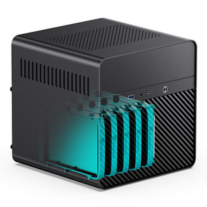 JONSBO แชสซีสีดำ N2 NAS-รองรับ <span class=keywords><strong>ITX</strong></span>, ช่อง SFX PSU, การออกแบบพาร์ติชัน, <span class=keywords><strong>5</strong></span> + 1อ่าว HDD, พัดลม12cm - Product Image 3