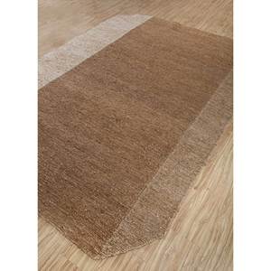 พรมทอมือสีเบจและสีน้ำตาล ทำจากปอกระเจาและป่าน รูปทรงสี่เหลี่ยมผืนผ้า สีพื้น สำหรับบ้านและทางเดิน ห้องนั่งเล่น-PKJT-41 - Product Image 2