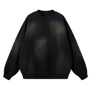 Sweat-shirts de luxe au design personnalisé, en coton épais de haute qualité, style vintage, col rond, effet délavé pour hommes - Product Image 3