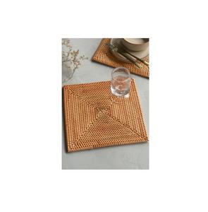 Handmade Woven Rattan Tea Coaster Sets Designer <b>Wicker</b> Coaster for Drinking Mug Glass Tea Cup Coaster Mats and Pads <b>Placemats</b> - Product Image 4