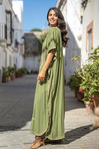 2025ชุดกิโมโนแขนสั้นสำหรับผู้หญิง, ชุดคลุมคลุมคลุมคลุมชายหาดแบบลำลองงานปักลายทรงหลวม - Product Image 5