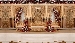 Marcos traseros de espejo de estilo mogol para escenario de Walima, telón de fondo de boda indio tradicional, decoración de recepción más vendida, precio de fábrica - Product Image 5