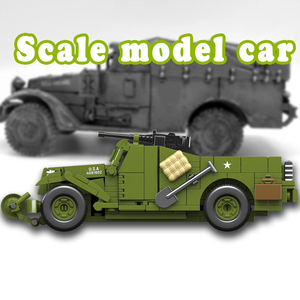 1/35 guerra mondiale 2 armi da fuoco con <span class=keywords><strong>equipaggiamento</strong></span> <span class=keywords><strong>militare</strong></span> Ww2 kit modello di plastica in mattoni 1/35 scala M3A1 Set di blocchi di costruzione per auto Scout - Product Image 4