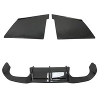 Diffuseur arrière style MTC avec ailerons latéraux pour BMW F87 M2 M2C 2016-2021 en fibre de carbone S9