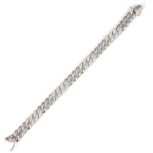 925 Sterling Silver Gourmet Chain Bracelet Religious Diamond Ruby Pearl Tennis <b>Charm</b> <b>Bangles</b> Flower Shape Elegant <b>Charm</b> - Product Image 3