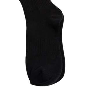 Chaussettes de sport pour hommes, noires, lot de 2 paires, mélange de coton, côtelées, avec logo brodé, ajustement confortable - Product Image 4