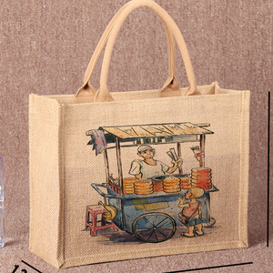 Sac de shopping unisexe décontracté en jute et paille Net Viet Collection, sans fermeture éclair, en toile, pour adultes, toutes saisons - Product Image 4