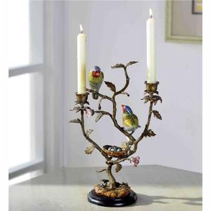 Wholesale <b>Decorative</b> Brass Look Golden Candelabra Abstract Deer Horn/<b>Tree</b> Branch Candle Stick Holders for Home Candle Stand - Product Image 2