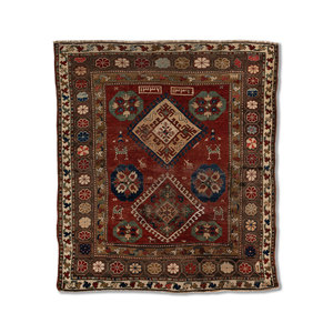 Alfombra de Lana Kiaan de Gran Tamaño, Color Rojo Naranja, Anudada a Mano, con Medallón Rectangular, para Pasillo, Entrada, Hogar -Paem-1427 9x12 - Product Image 1