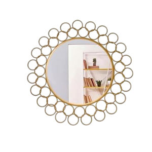 Luxueux élégant moderne anneau Design mur miroir Prime qualité métal décor à la maison pour mariage maison mur décor - Product Image 1