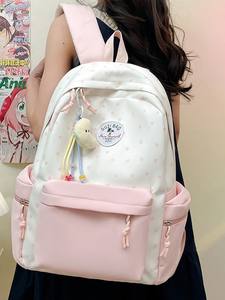 Mochila para mujer más vendida, mochila escolar de gran capacidad con colores en contraste para niñas de secundaria, preparatoria y universitarias, para viajes diarios - Product Image 5