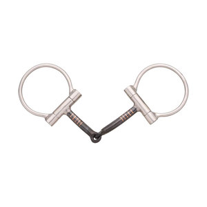 Mors de dressage western en acier inoxydable avec anneau de fixation décalé, embout en acier inoxydable, anneaux de fixation, marque HASHIR INTERNATIONAL pour chevaux - Product Image 1