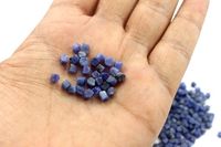 50 Pièces de Sodalite Naturelle Véritable de Haute Qualité, Pierres Semi-Précieuses Brutes de 2-4 MM, Effet Optique Étoilé, pour Bijoux