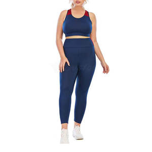 Conjunto de yoga de talla grande con MOQ bajo para damas, cómodo y fácil de usar, conjunto de yoga para gimnasio. - Product Image 5