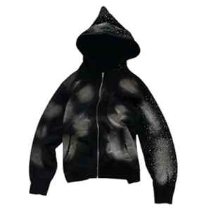 Haute qualité 500 Gsm hommes coton épais lourd français éponge pull à capuche brodé surdimensionné avec épaule tombante pour l'hiver - Product Image 3