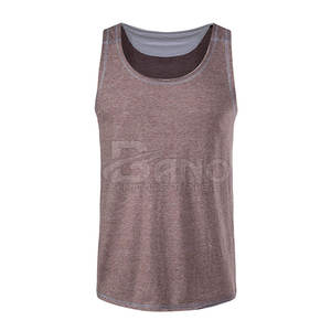 Camiseta sin Mangas para Gimnasio y Fitness para Hombre, Talla XL, Algodón y Fibra de Bambú de Alta Calidad, Transpirable, Cuello Redondo, Informal, con Logotipo Personalizado - Product Image 1