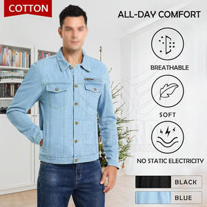 2025 haute qualité respirant hommes jean veste bas quantité minimale de commande nouveauté en vrac jean veste d'hiver - Product Image 5