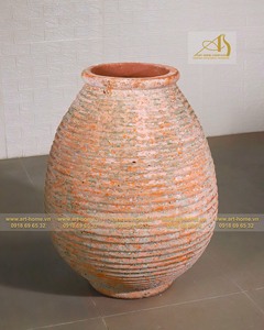 Maceta de cerámica oceánica grande OC014H70OR, decoración de jardín naranja única, Mini paisajes, uso doméstico, macetas de cerámica a granel con - Product Image 4