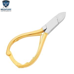 Coupe-ongles professionnels en acier inoxydable, poignée imprimée, lames concaves, ressort de barillet, verrouillage arrière, outils de manucure et de pédicure, outils de beauté - Product Image 1