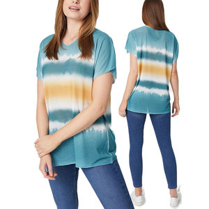Camiseta extragrande de alta calidad para mujer, Camiseta con estampado personalizado de logotipo de talla grande, estilo informal de ocio, diseño sencillo en blanco para el verano - Product Image 6