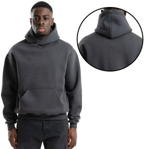 OEM personalizado 100% algodón térmico pulóver Unisex peso pesado 330g Invierno Polar sudaderas con capucha bordado liso teñido para hombres - Product Image 6