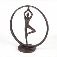 Figurine de trophée de conception féminine de conception minimale Finition antique pour la fonction de cadeau et de récompense Conceptions personnalisées disponibles