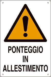 Panneau de signalisation pour pontage en cours de construction (cm) 40x60 - Product Image 1