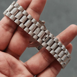 Personnalisé Hommes Femmes Haut de Gamme Luxe Bling Full Diamond Watch Montres Mécaniques VVS Moissanite Hip Hop Iced Out Acier Inoxydable - Product Image 2