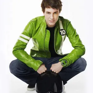 Ben 10 Superhero Genuine Leather Jacket for Men Kids Custom Logo Factory from Pakistan