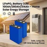 Baterai LiFePO4 3.2V 280Ah Grade A Baru, Sel Lithium Iron Phosphate Prismatik untuk DIY Penyimpanan Energi Surya RV 12V 24V 48V