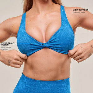 Sujetador deportivo de una pieza para mujer, ropa de gimnasio para niña, ropa de entrenamiento para correr, logotipo personalizado, Sexy, hermosa espalda, sujetador de Yoga para Fitness - Product Image 2