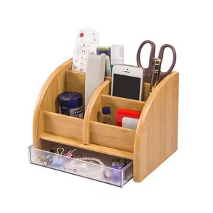 Organizador de escritorio de madera multiusos de primera calidad y soporte para móvil/bolígrafo para accesorios pequeños para el hogar/La Oficina - Product Image 1