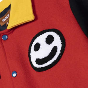 Veste universitaire pour homme en chenille brodée avec logo personnalisé, style streetwear décontracté, en laine et cuir, hiver, écologique, respirante, service OEM - Product Image 3