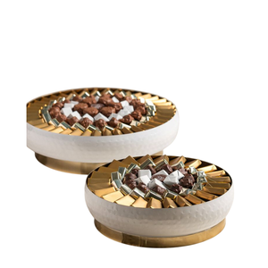 Tazón de Catering para bodas, exhibición de postres hecha de Metal, tazón redondo, diseño atractivo, decoración del hogar, tazón para servir dulces de Chocolate - Product Image 2