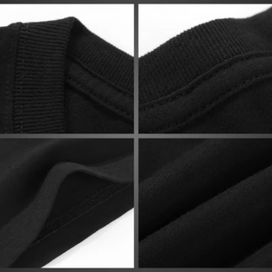 T-shirt à col rond en coton pour hommes, couleur unie classique, manches courtes, unisexe, quatre saisons, décontracté, quotidien, essentiel - Product Image 5