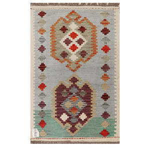 Tapiz Kilim de Maimana, Afganistán, 101 x 64 cm, para Colgar en la Pared - Product Image 1