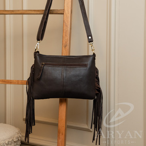 New Hand Tooled Carving Handbag Real Cowhide Leather Sling Bag Bohemian Bag <b>Turquoise</b> Color Sling High Quality Bags for Women's - Product Image 5