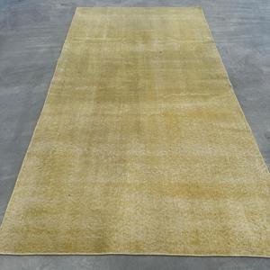 4.3x8 ft Rug, Turkish Vintage Area Rug, <b>Yellow</b> <b>Wool</b> Rug - Product Image 1