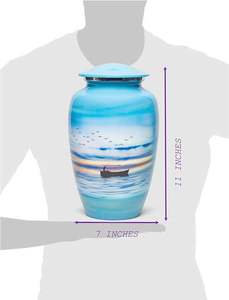 Urnas de cremación funeraria para adultos hechas con material de aluminio 100% de alta calidad | Logotipo personalizado/Servicio OEM aceptado - Product Image 3