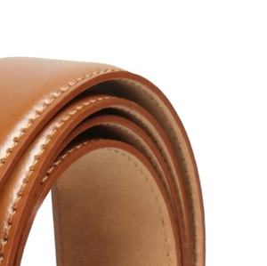 Ceinture en cuir de vache véritable vintage de luxe pour hommes avec boucle en alliage Taille unique - Product Image 4