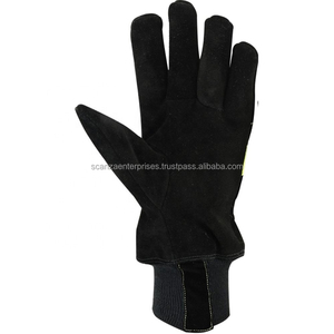 Gants en cuir de lutte contre l'incendie à haute température structurels longs résistants à la chaleur résistant au feu pompier sauvetage main bras Protection Scanza - Product Image 2