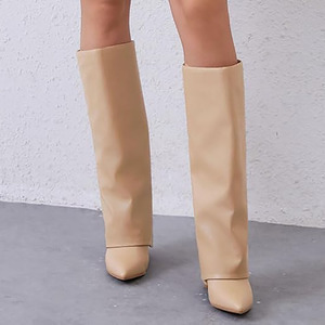 Nuevas Botas Vaqueras de Lujo de Diseñador de Invierno para Mujer, Botas Altas Elegantes de Montar con Tacón Cuadrado, Zapatos de Moda Desmontables para Mujer - Product Image 3