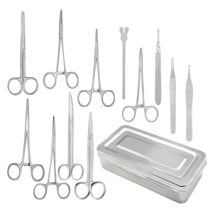 Reusable 13 Pcs Basic Minor Surgery <b>Kit</b> Stainless Steel Box Surgical Set CE ISO Certified Wholesale Supplier - Product Image 4